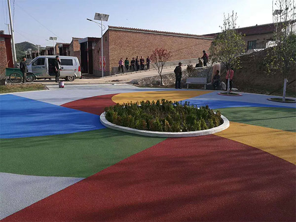 彩色陶瓷顆粒防滑路面