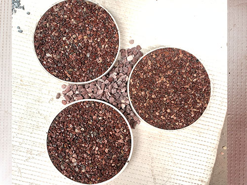 雞血紅水洗石樣塊